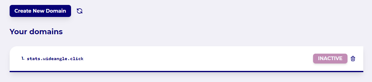 List of domains will quickly show which require further actions